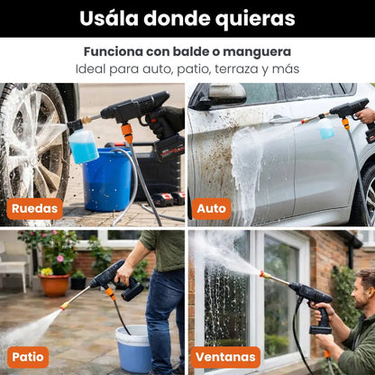 COMBO: Hidrolavadora + (Aspiradora Portátil + Doble Batería + Maletín)